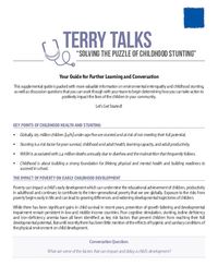 Terry Talks: Solving the Puzzle of Childhood Stunting (Discussion Guide)