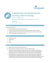 (Y2) Lesson 12: A Maintained and Healthy Garden - Creating a Plan for Change